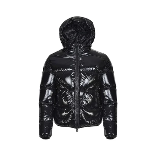 Long-Sleeved Hooded Down Jacket
