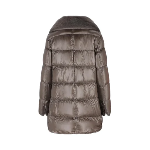 Zippered Quilted Down Jacket
