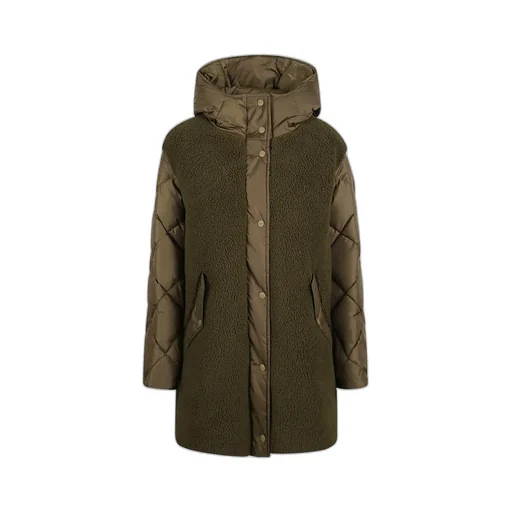 Long-Sleeved Hooded Down Jacket