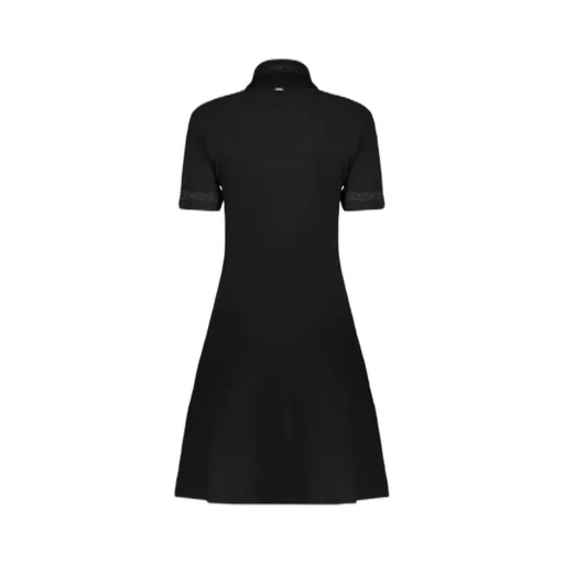 High Neck Short Sleeve Dress