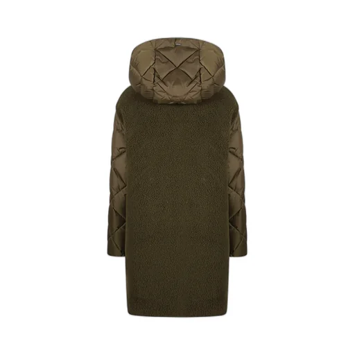Long-Sleeved Hooded Down Jacket