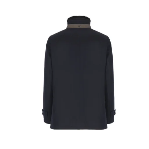 Single-Breasted High Neck Coat