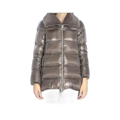 Down Jacket With Fur Collar