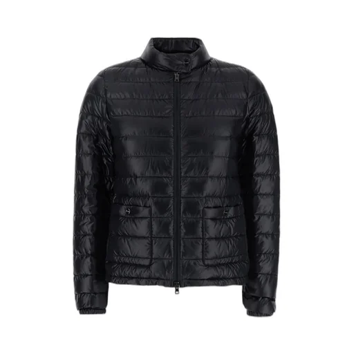 Quilted Long-Sleeved Down Jacket