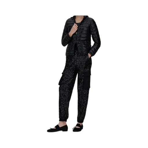 Quilted Long-Sleeved Down Jacket