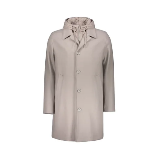 Single-Breasted Hooded Coat