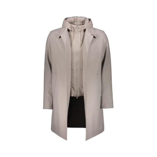 Single-Breasted Hooded Coat