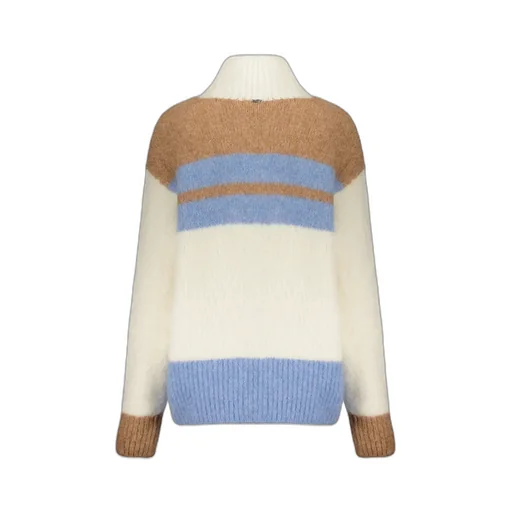 Striped High-Neck Sweater