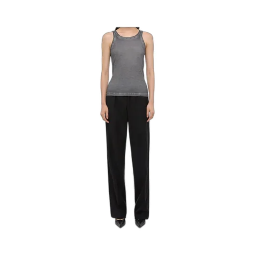 Garment-Dyed Racer Tank Top