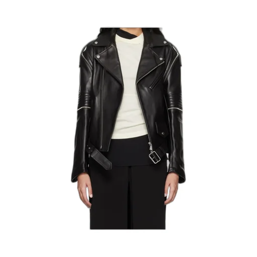 Long Sleeve Leather Jacket