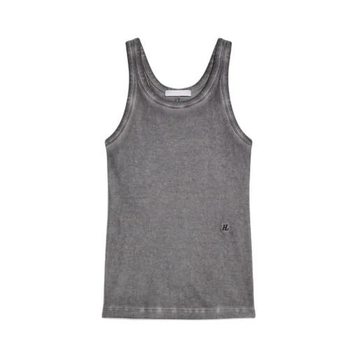 Garment-Dyed Racer Tank Top