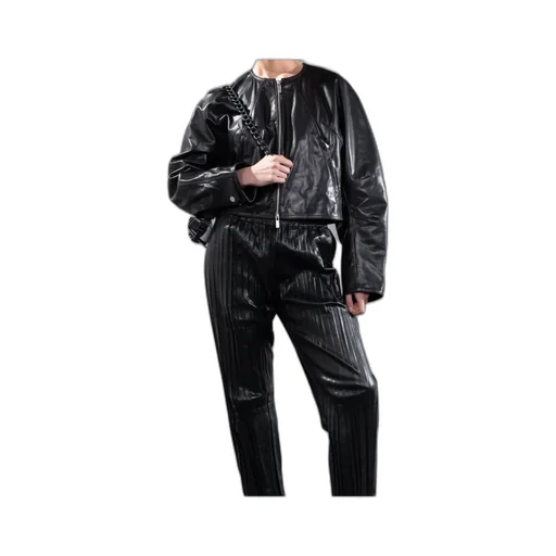 Articulated Leather Jacket