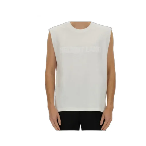 Logo Embossed Ribbed Tank Top