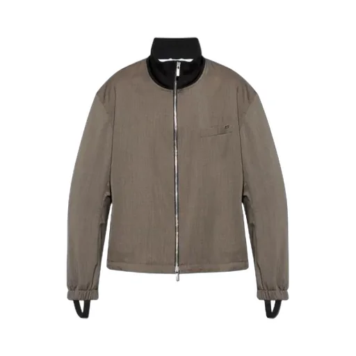 High-Neck Zipped Jacket