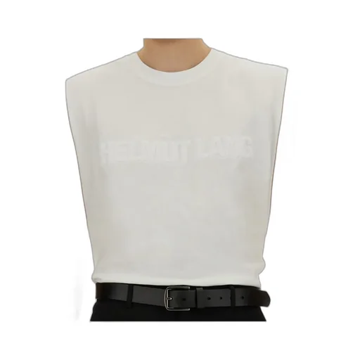Logo Embossed Ribbed Tank Top