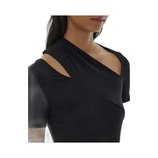 Cut-Out Detailing Cotton-Blend Dress