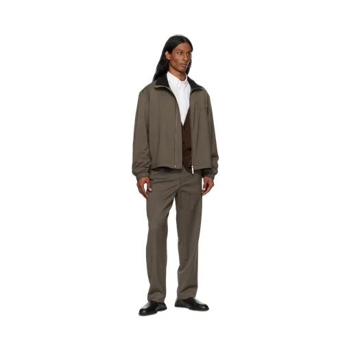 High-Neck Zipped Jacket