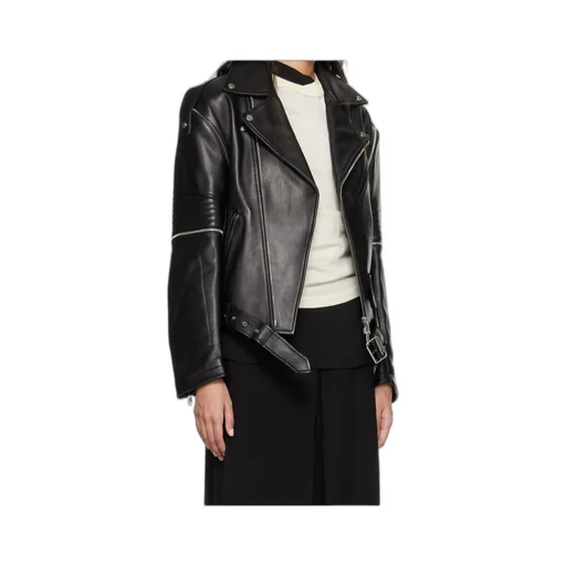 Long Sleeve Leather Jacket
