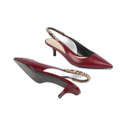 Signoria Logo Plaque Slingback Pumps