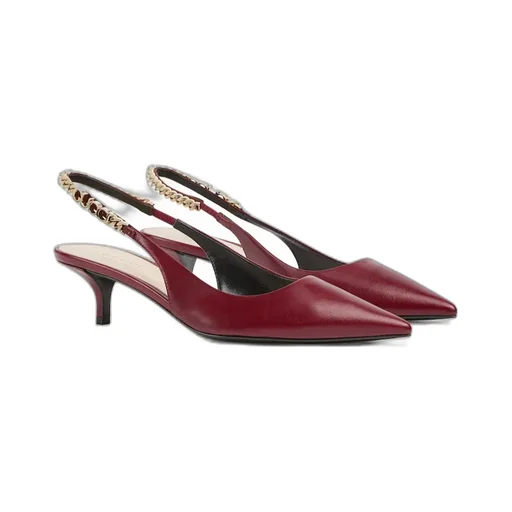 Signoria Logo Plaque Slingback Pumps