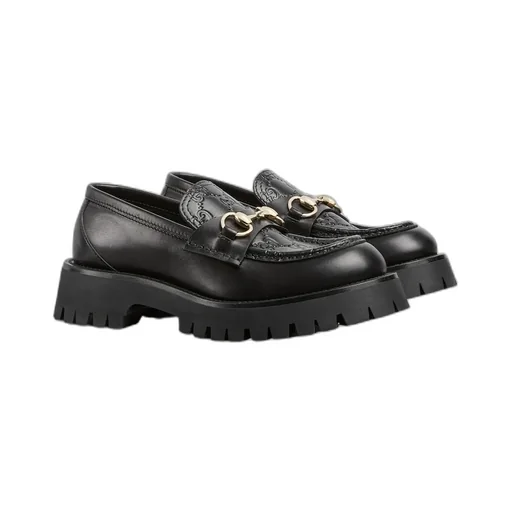 Lug Sole Horsebit Loafers