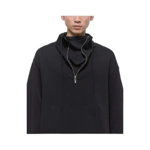 Funnel Neck Drawstring Hoodie