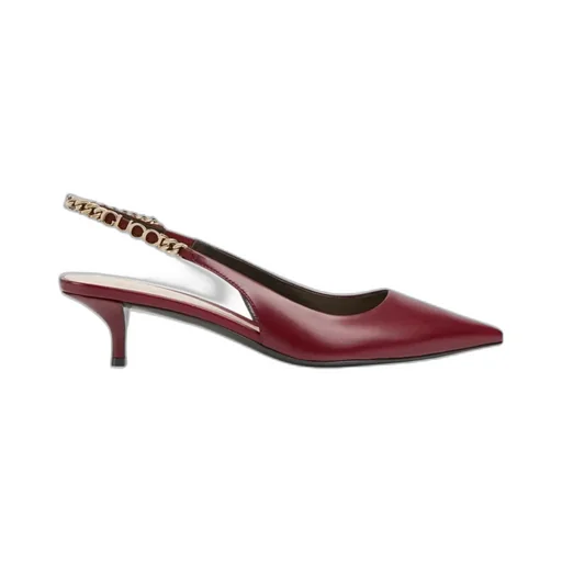 Signoria Logo Plaque Slingback Pumps