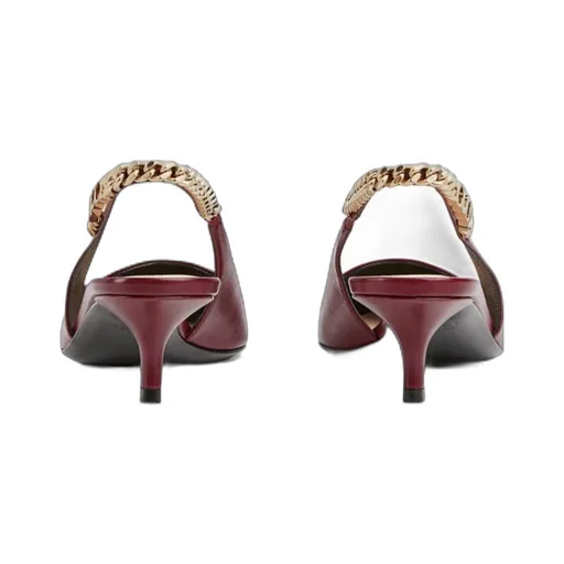 Signoria Logo Plaque Slingback Pumps