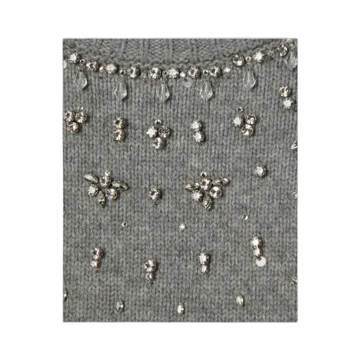 Embellished Crew-Neck Sweater