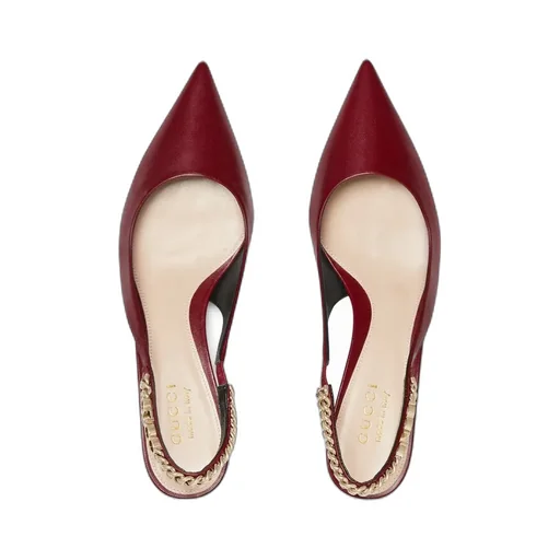 Signoria Logo Plaque Slingback Pumps