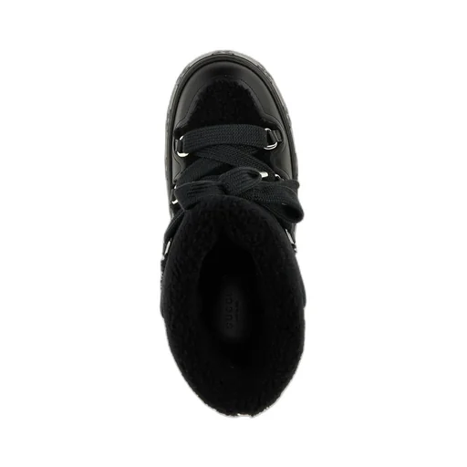 Faux-Shearling Round Toe Ankle Boots