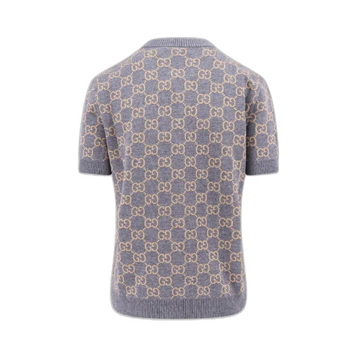 Monogrammed Intarsia Short-Sleeve Sweater