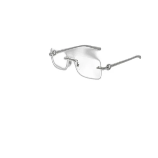 Logo-Engraved Rectangle Frame Glasses
