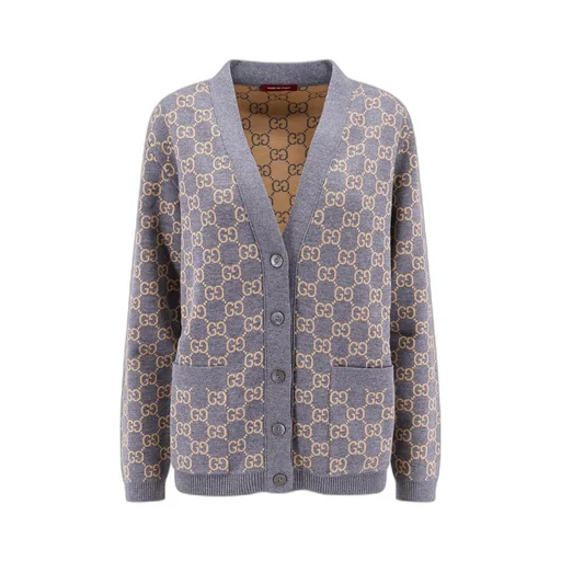 Reversible Gg Jacquard Button-Up Cardigan