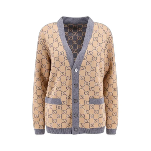 Reversible Gg Jacquard Button-Up Cardigan