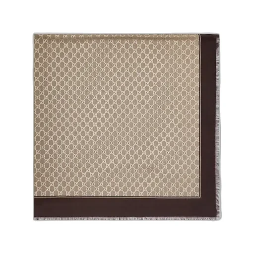Monogrammed Fringe-Edge Shawl