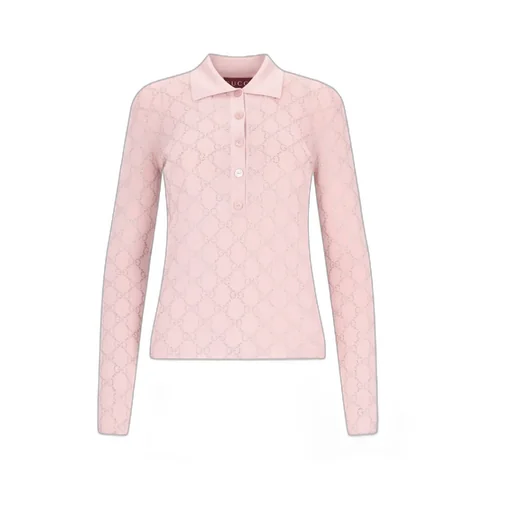 Monogrammed Long-Sleeve Polo Shirt