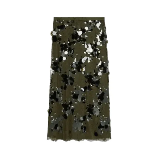 Laced All-Over Sequinned Skirt