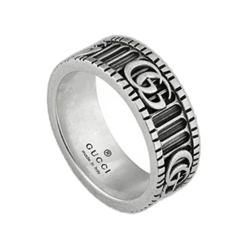 Double G Sterling Silver Ring