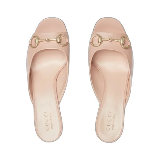 Horsebit Mid-Heeled Sandals