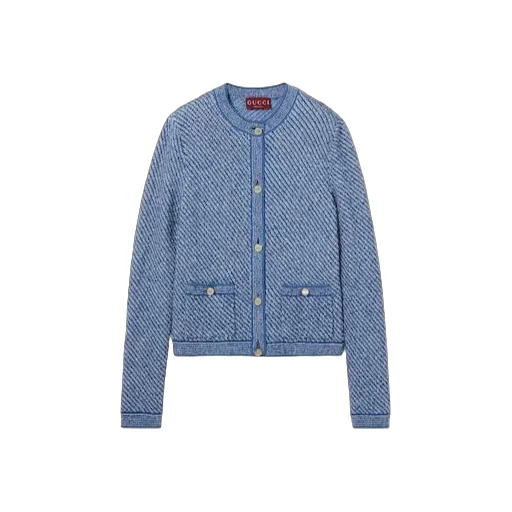 Fine Button-Up Crewneck Cardigan