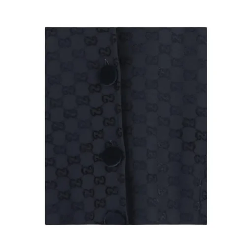 Gg-Patterned Single-Breasted Jacket