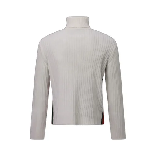 Stripe Detailed Turtleneck Sweater