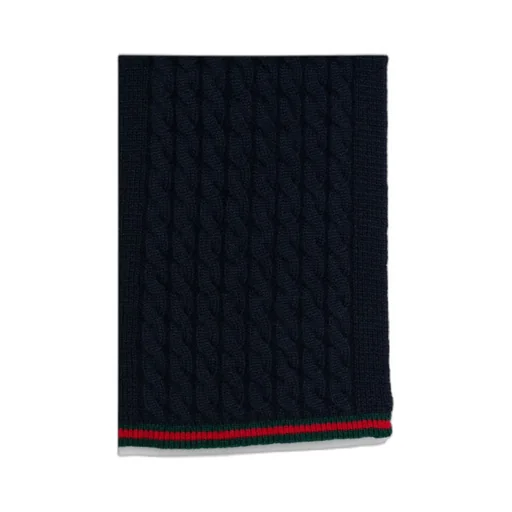 Cable-Knit Wool Scarf