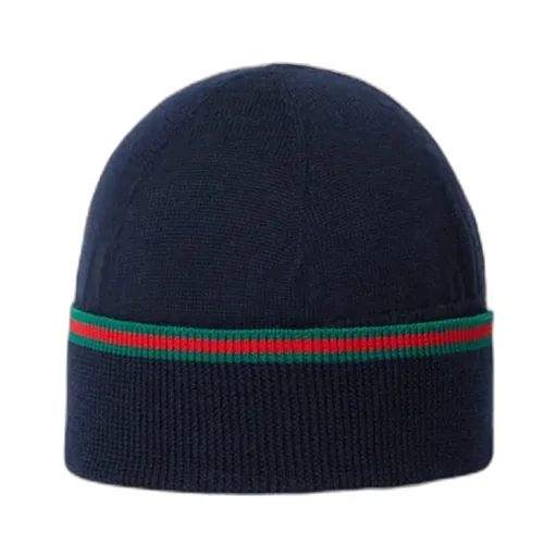 Striped Ribbed Beanie