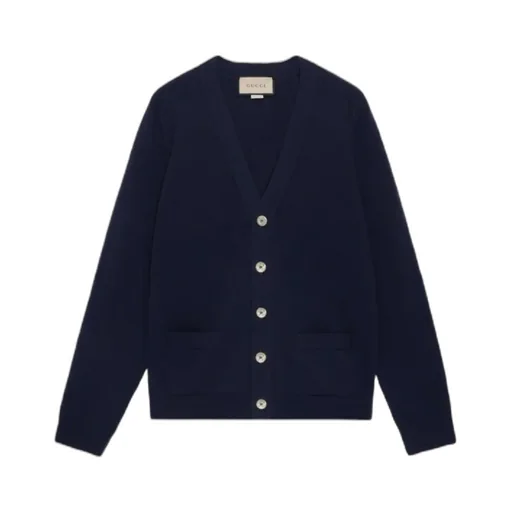 Intarsia Wool Cardigan