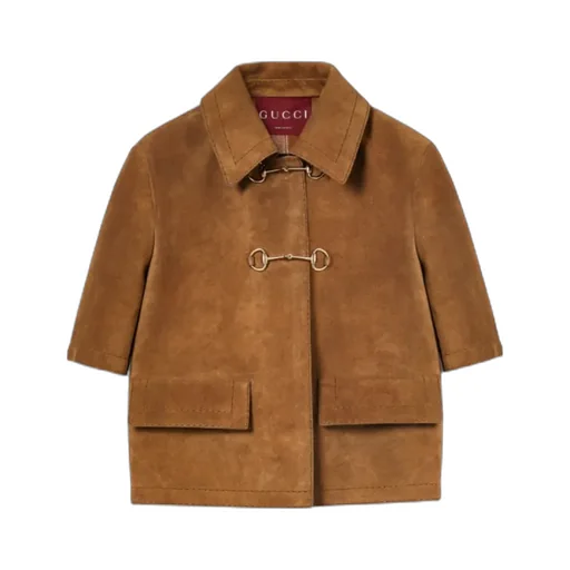 Suede Jacket With Horsebit