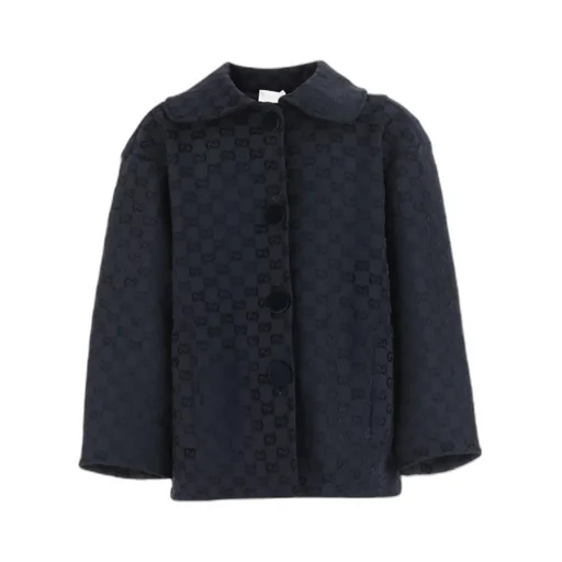 Gg-Patterned Single-Breasted Jacket