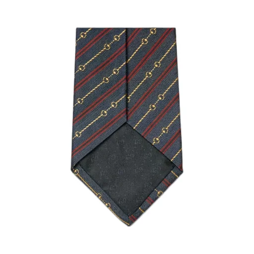 Horsebit Silk Jacquard Tie