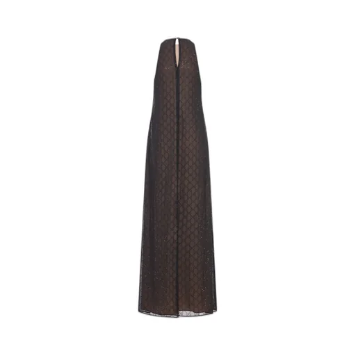 Gg Monogram Silk Georgette Dress